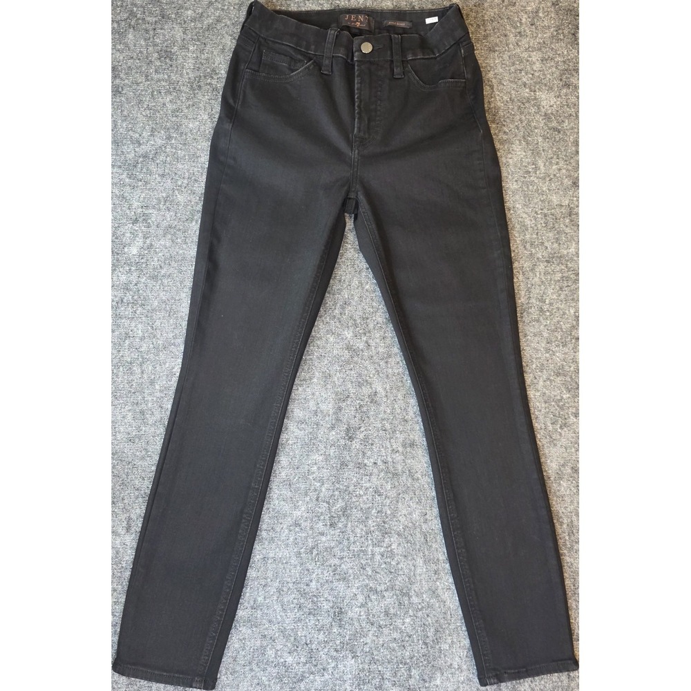 JEN7 7, 4 all Man Kind, Black Denim Skinny Jeans, Dark Wash, Mid Rise, W.Size 25